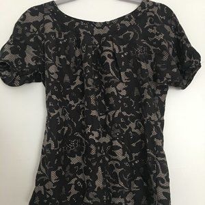 Banana Republic Black Lace Shirt Zipper XS